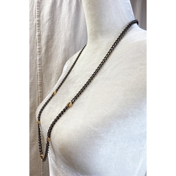Stella & Dot Hematite Link Chain Necklace - Picture 5 of 10
